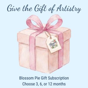 A wrapped package representing our greeting card gift subscription available in 3, 6, or 12 month options.